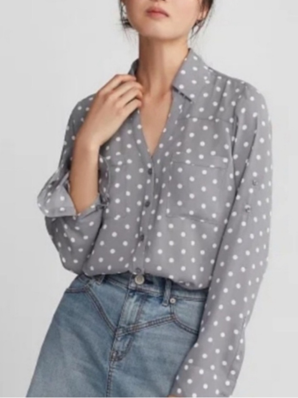 Express Portofino Polka Dot Shirt Large